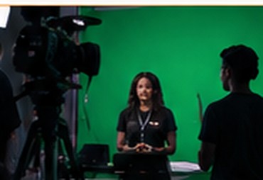 A green screen production studio session, 2018