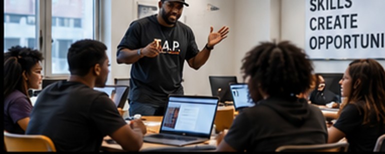 An instructor leading a hands-on training session